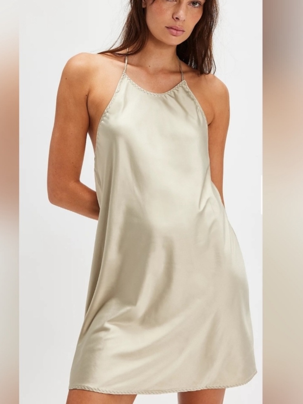 Free People Intimately Friday Fever Mini Slip tidal foam light green